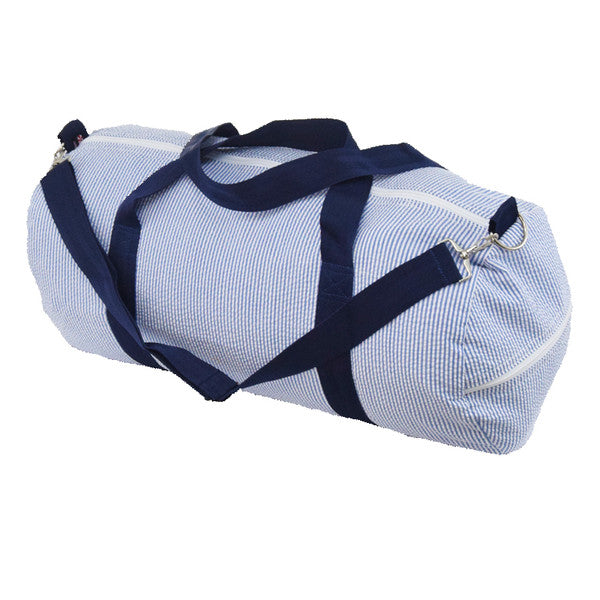 Weekend Navy Seersucker Duffel