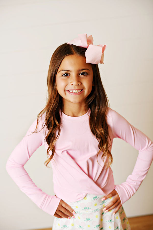 Pink Knot Racquet Print Top