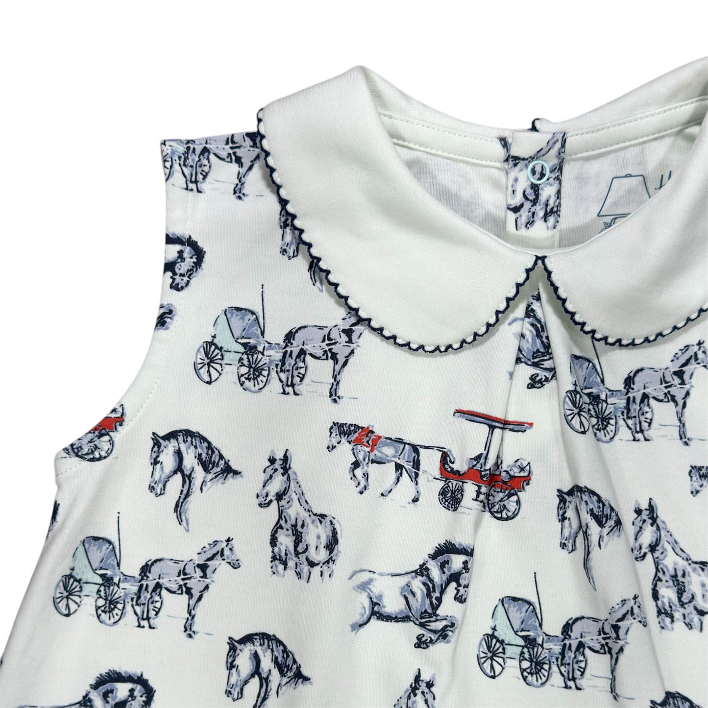 Horse Carriage Pocket Twirl Dress