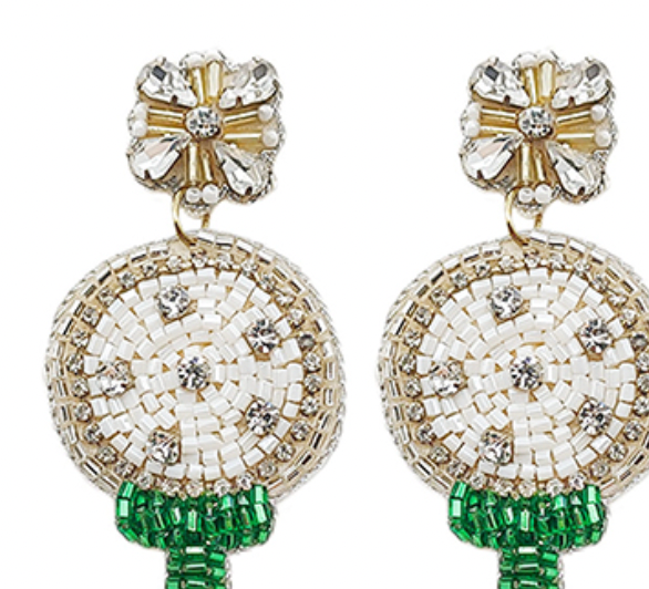 Golf Tee Beaded Earring