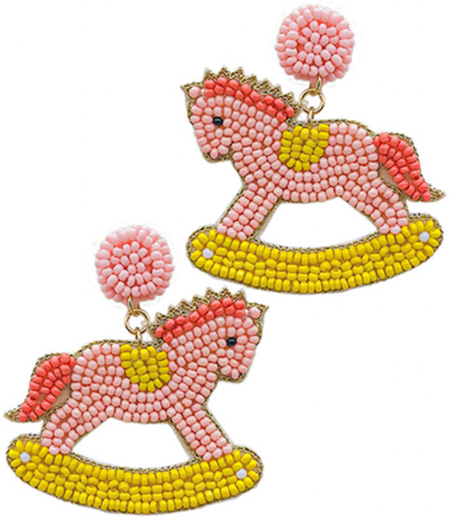 Rocking Horse Beaded Earring