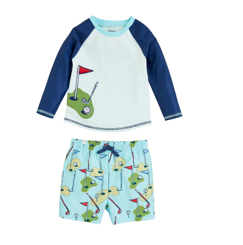 Golf Rash Guard and Trunk Set