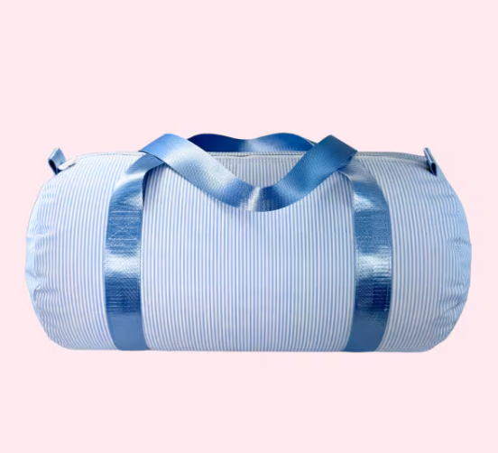 Preppy Blue Stripe Med Duffel