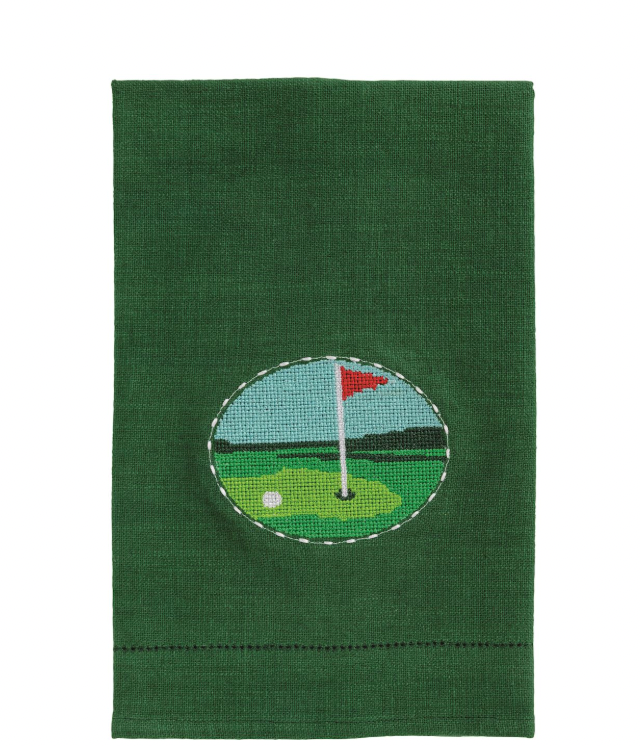 Golf Flag Needlepoint Towek