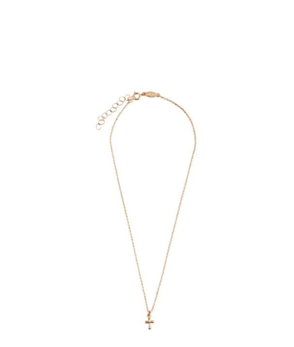Gold Boxed Cross Necklace