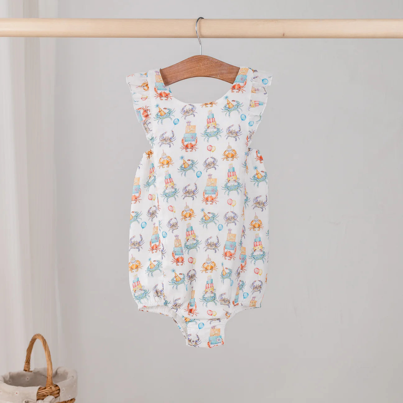 Crabby Birthday Organic Romper
