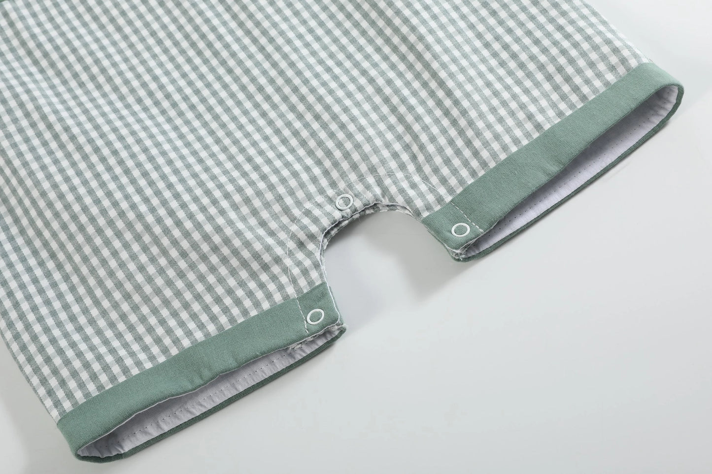 Green Gingham Dino Shortall