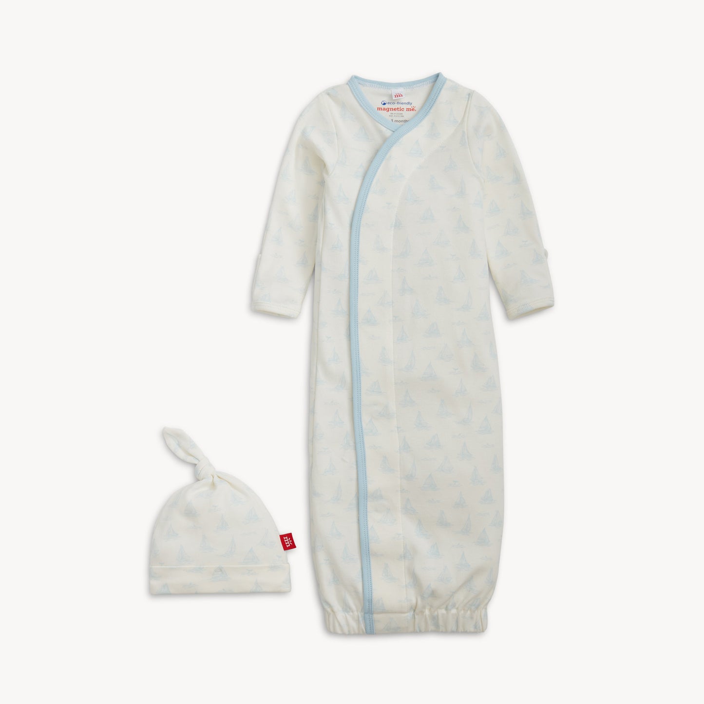 Tiny Tides Bl Organic Magnetic Gown/Hat