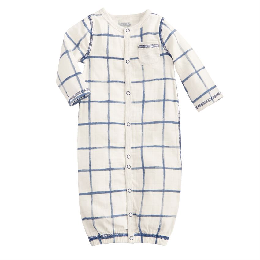 Muslin Plaid Gown