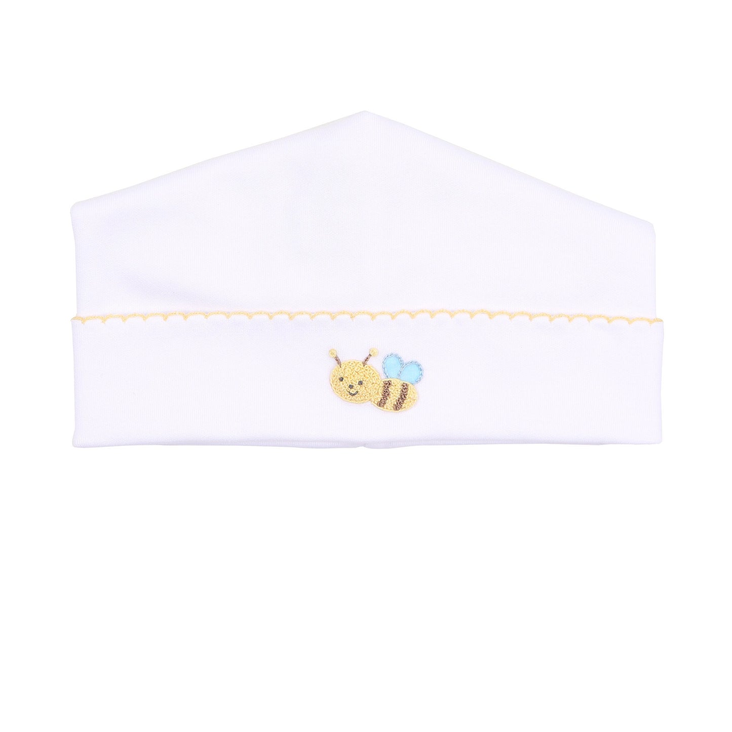 Tiny Bee Yellow Embroidered Hat