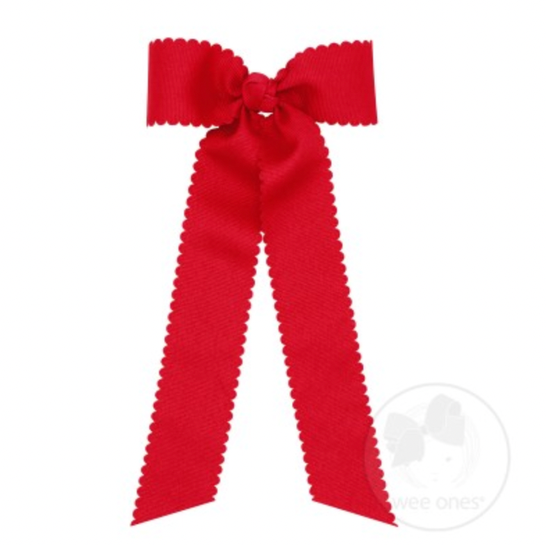 Med Scalloped Streamer Tail Bow
