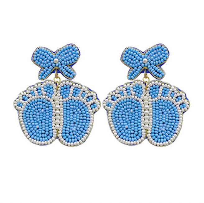 Baby Foot Beaded Earrings
