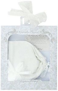 Straight Edge Cross Bonnet by Stephan Baby