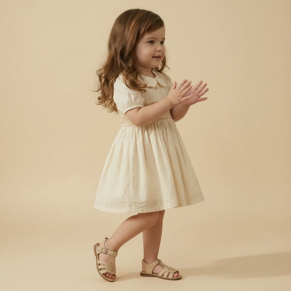 Butter Yellow Organic Smocked Dress
