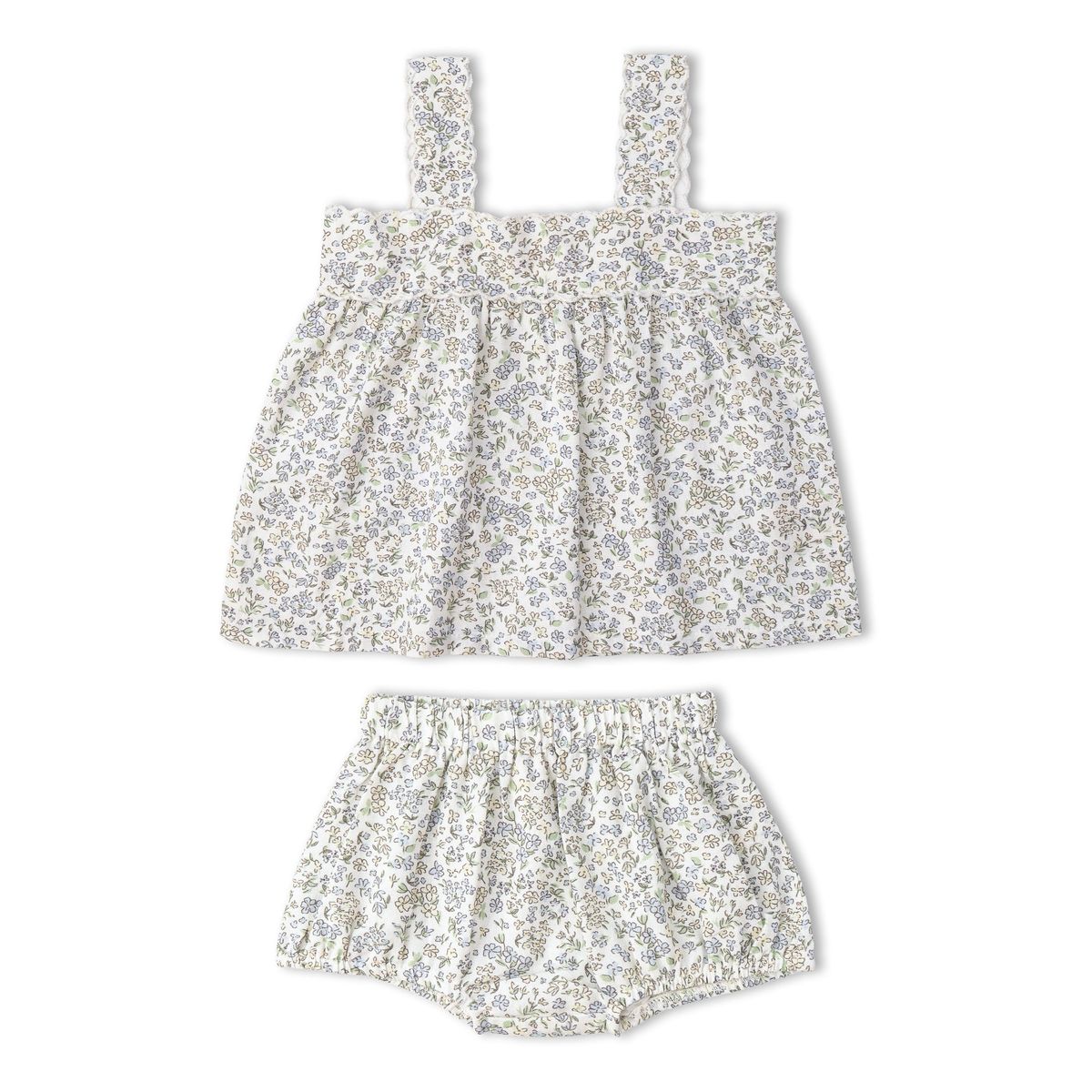 Tulle Floral Organic Scallop Set