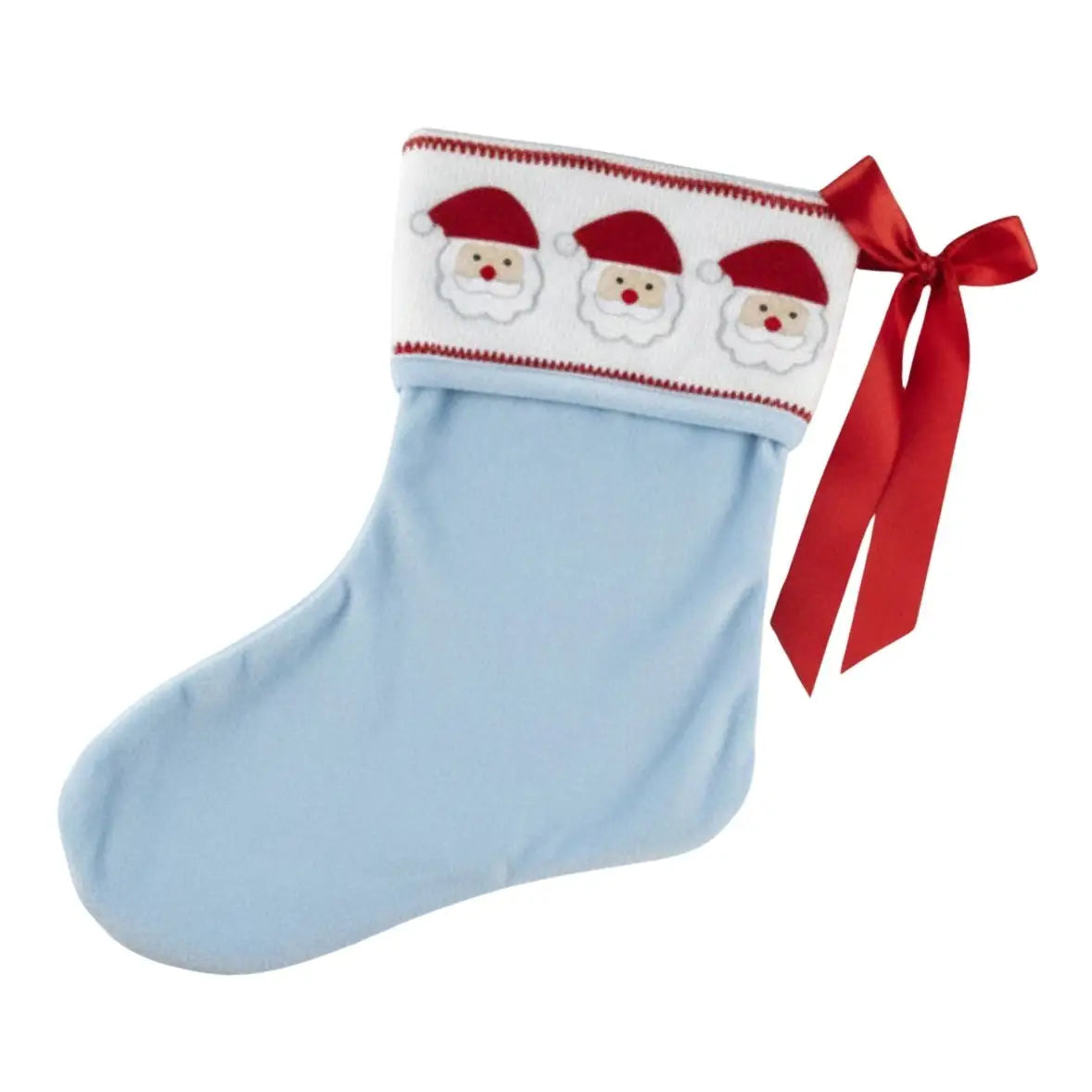 Light Bl Santa Smock Stocking