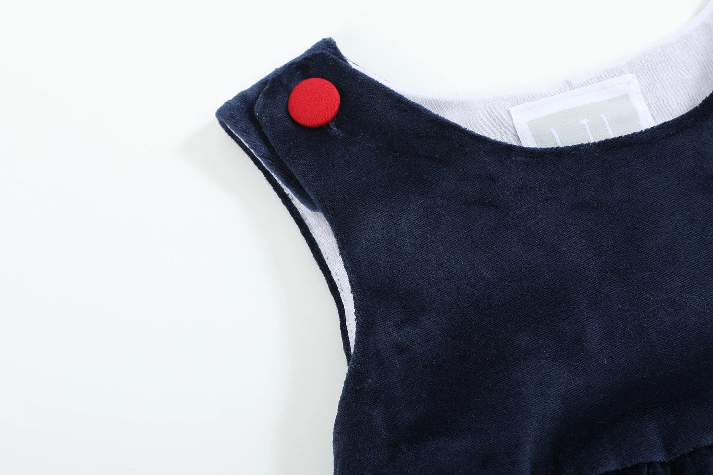 Blue Velour Santa  Jumper Dress