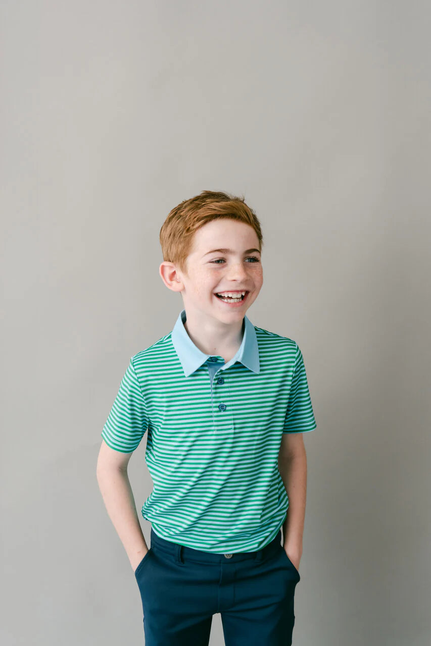 Fairway Green Stripe Polo
