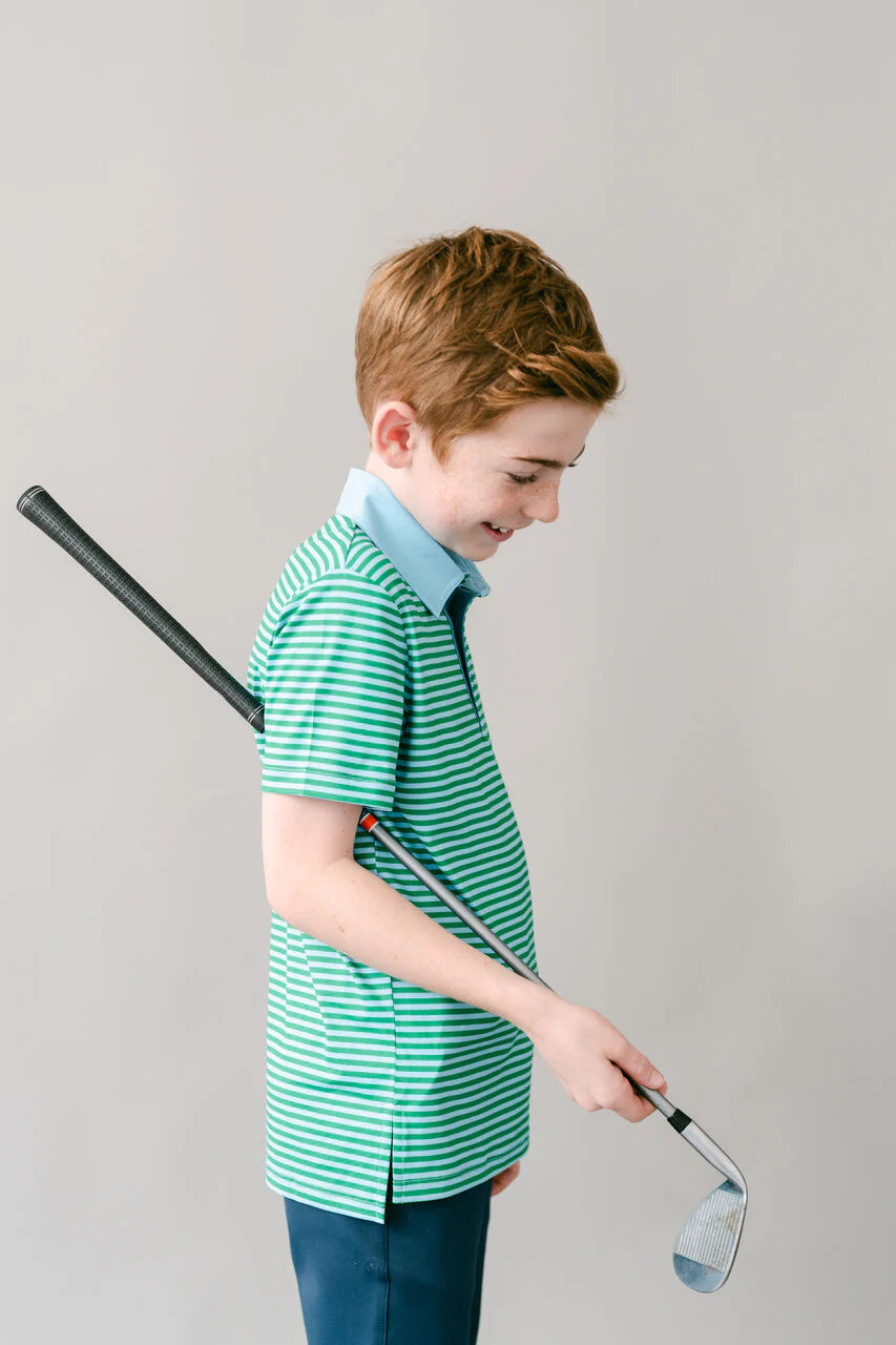 Fairway Green Stripe Polo