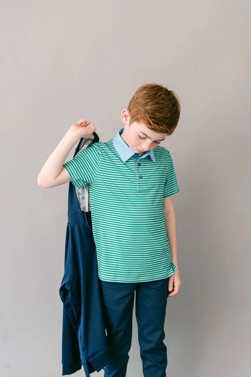 Fairway Green Stripe Polo