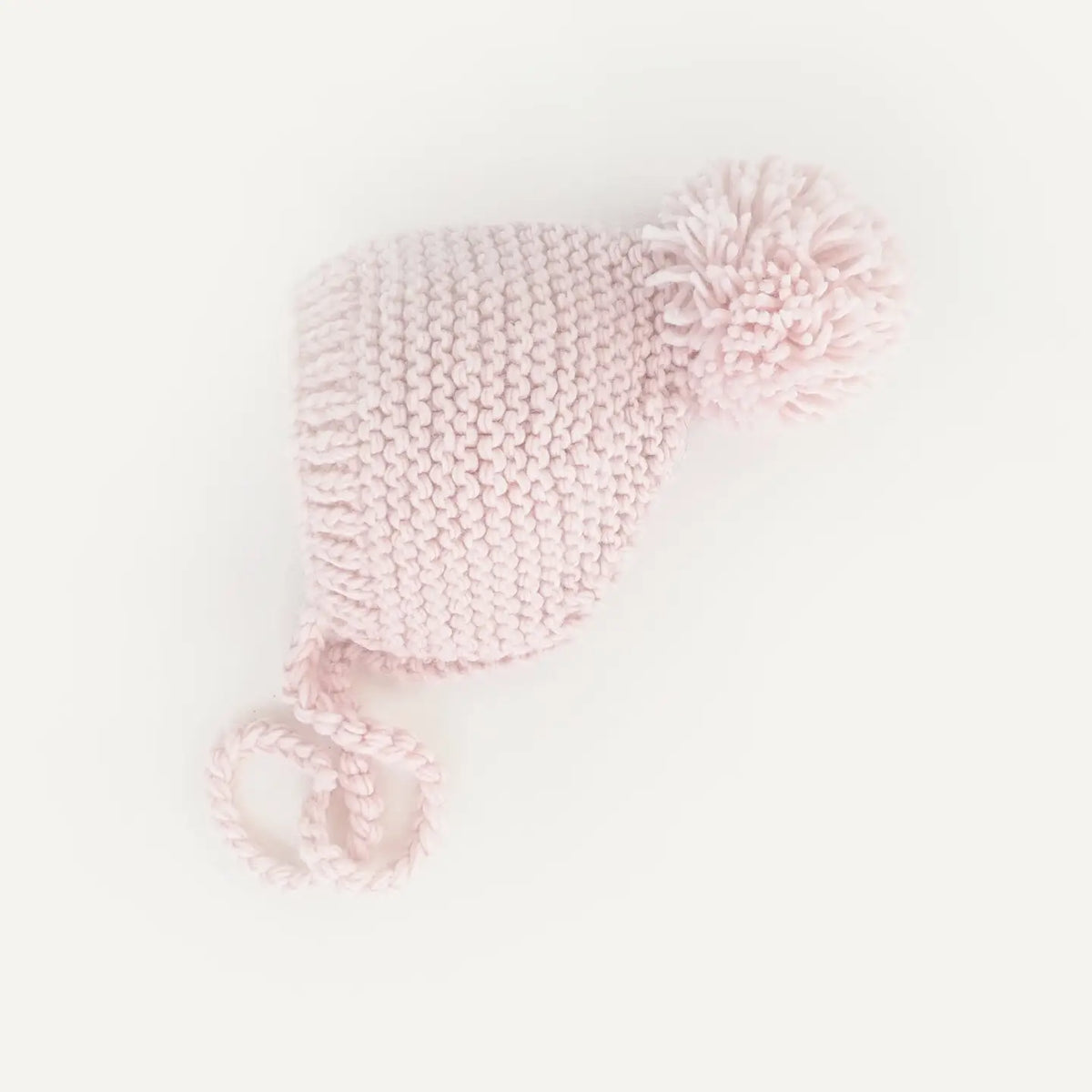 Blush Garter Knit Bonnet