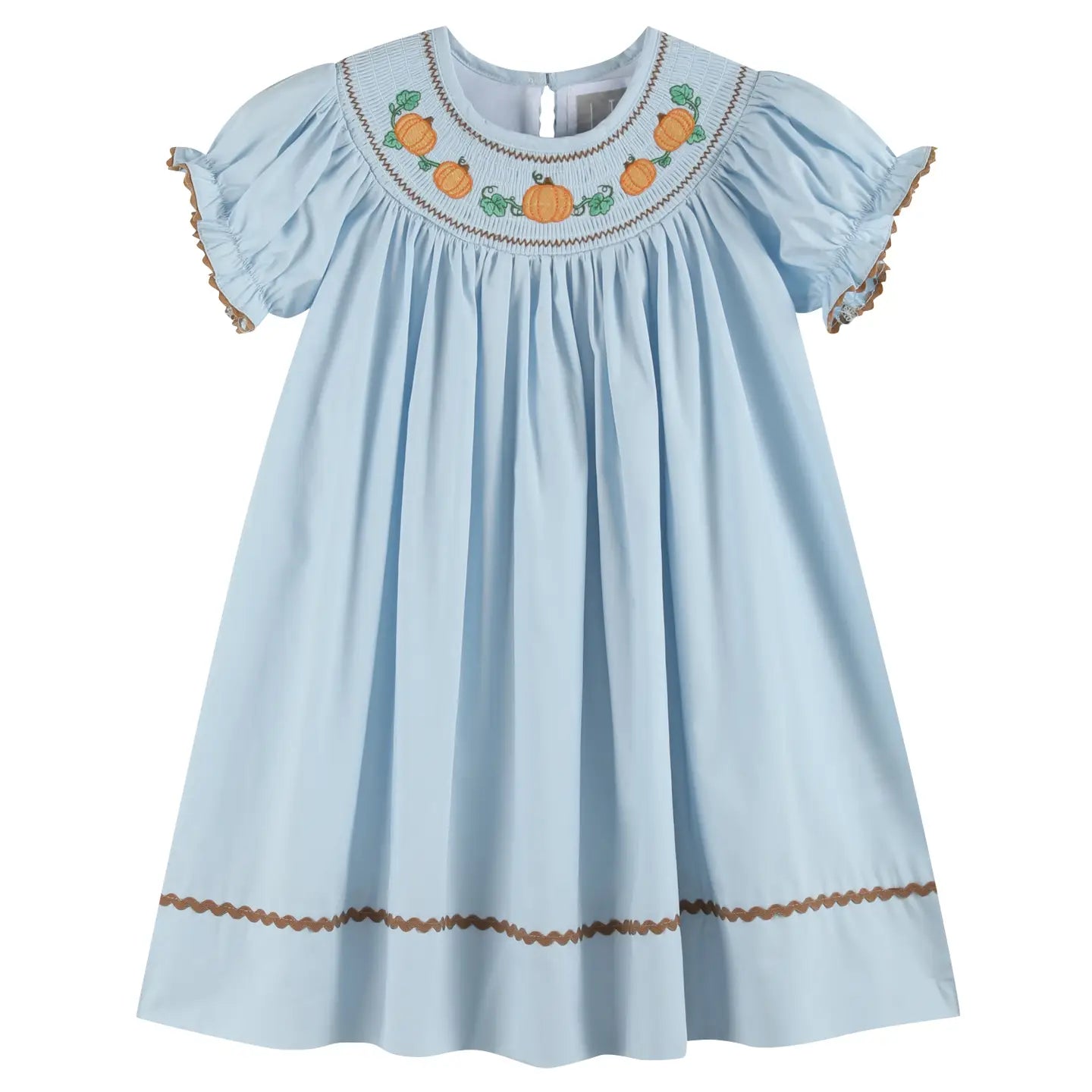 Blue Pumpkin Gingham Smock Dress