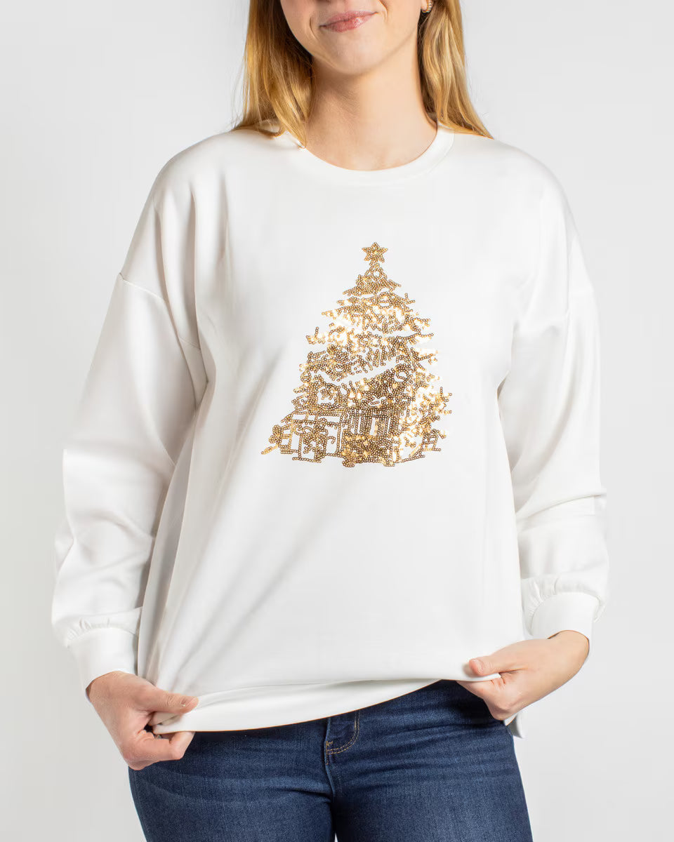 Stockbridge Tree Sequin Sweatshirt