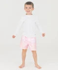 Pink Gingham Swim Trunks