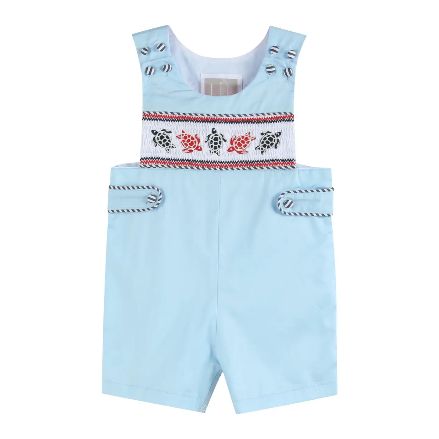 Blue Red Turtle Smock Jon Jon