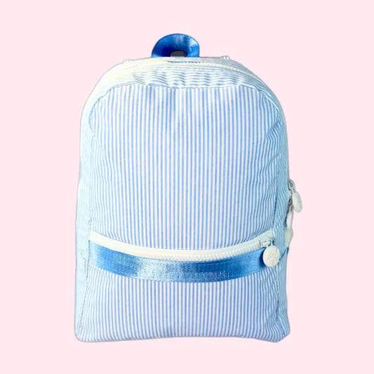 Blue Small Preppy Stripe WIPEABLE Backpack