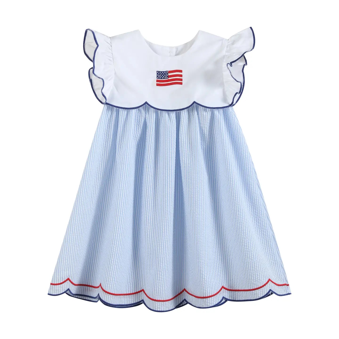 USA Flag Seersucker Dress