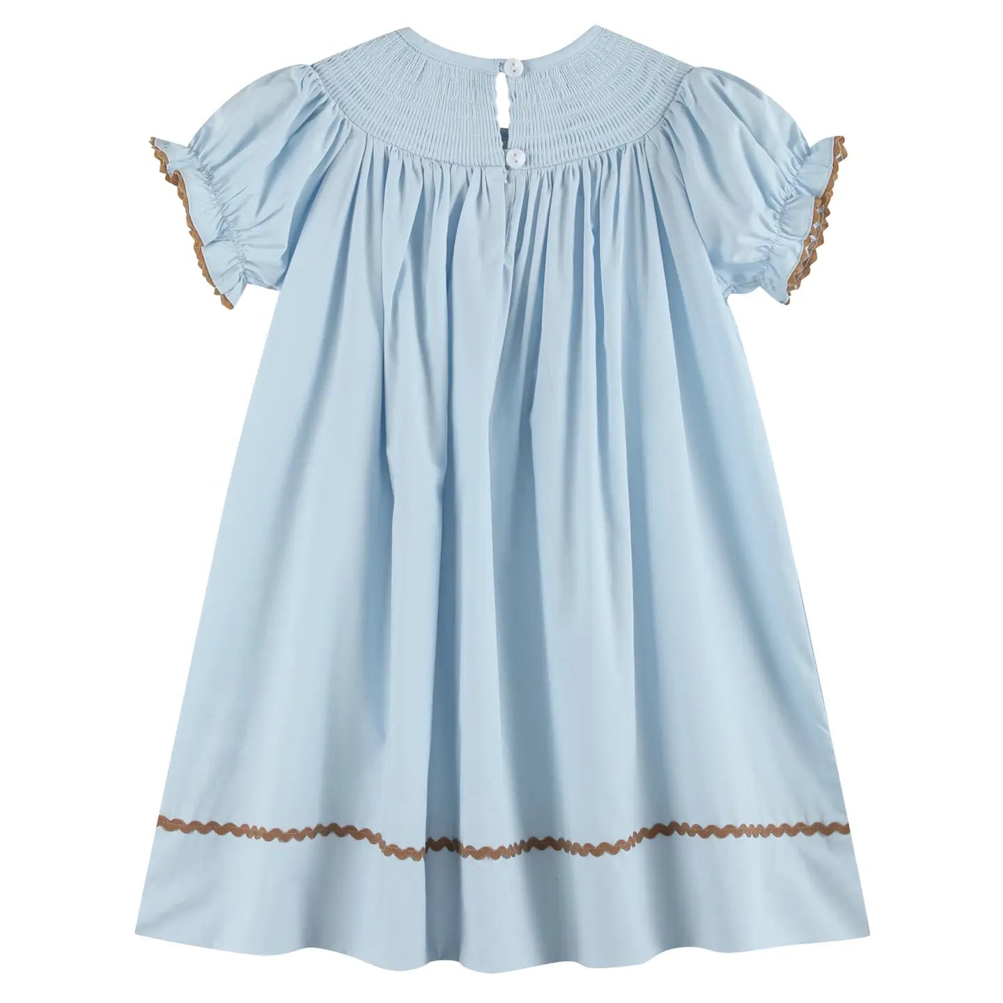 Blue Pumpkin Gingham Smock Dress