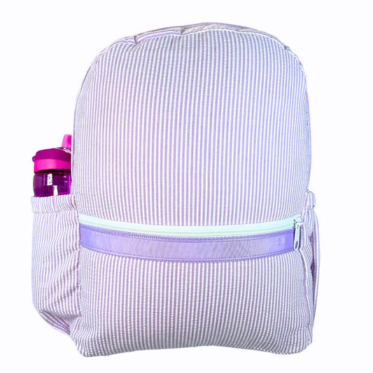 Lilac Medium Seersuck Backpack