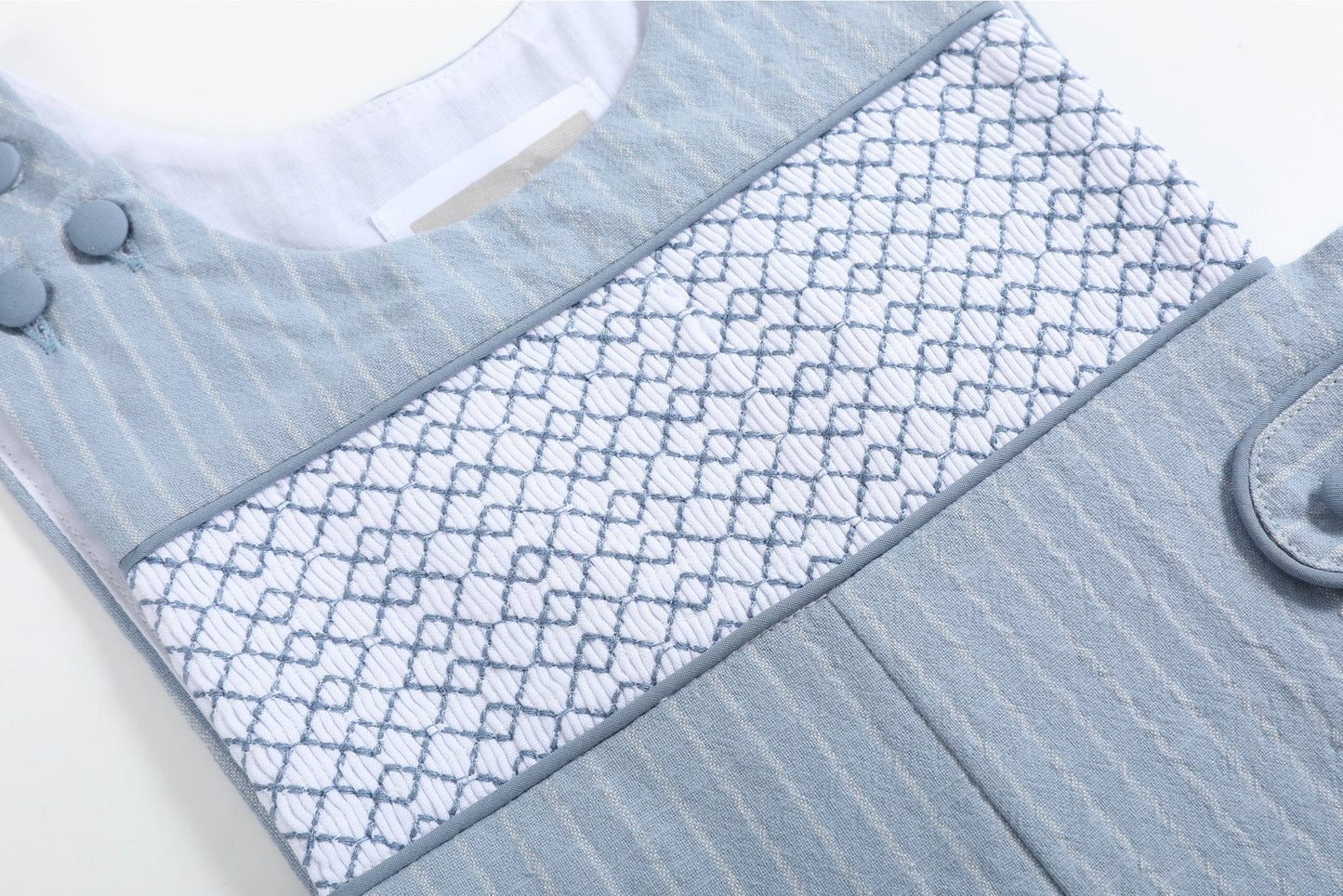 Light Bl Pinstripe Smock JJ