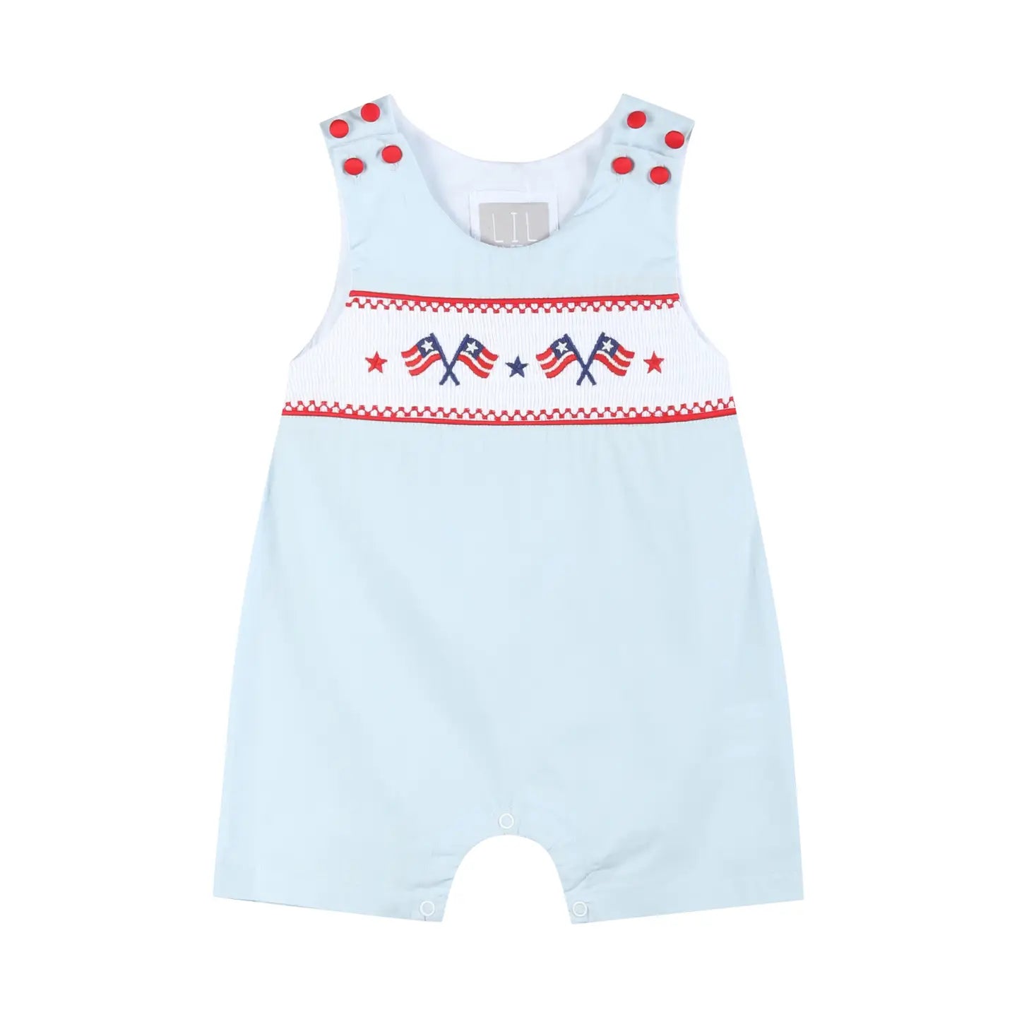Light Blue USA Flag Smock