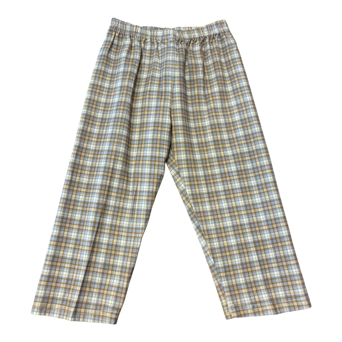 Blue Brown Plaid Pants