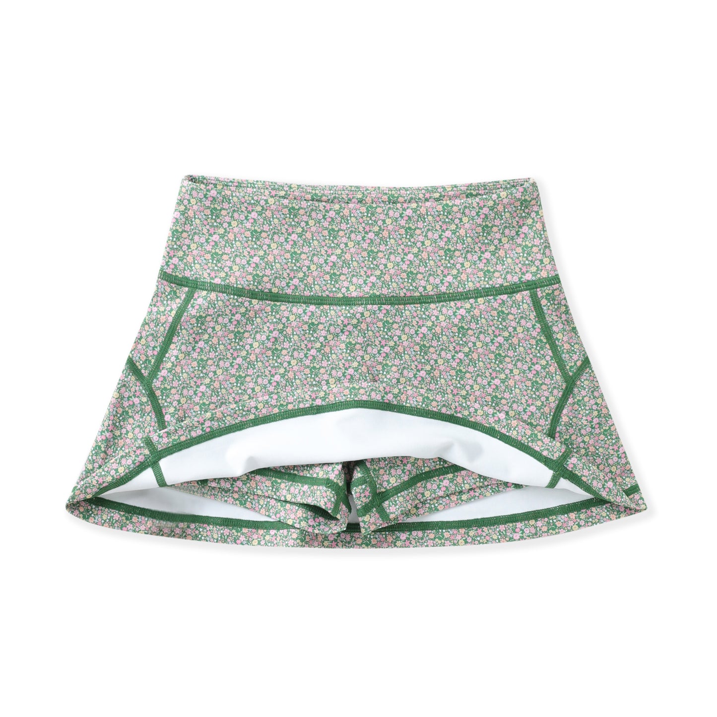 Olive Ditsy Floral Tennis Skirt