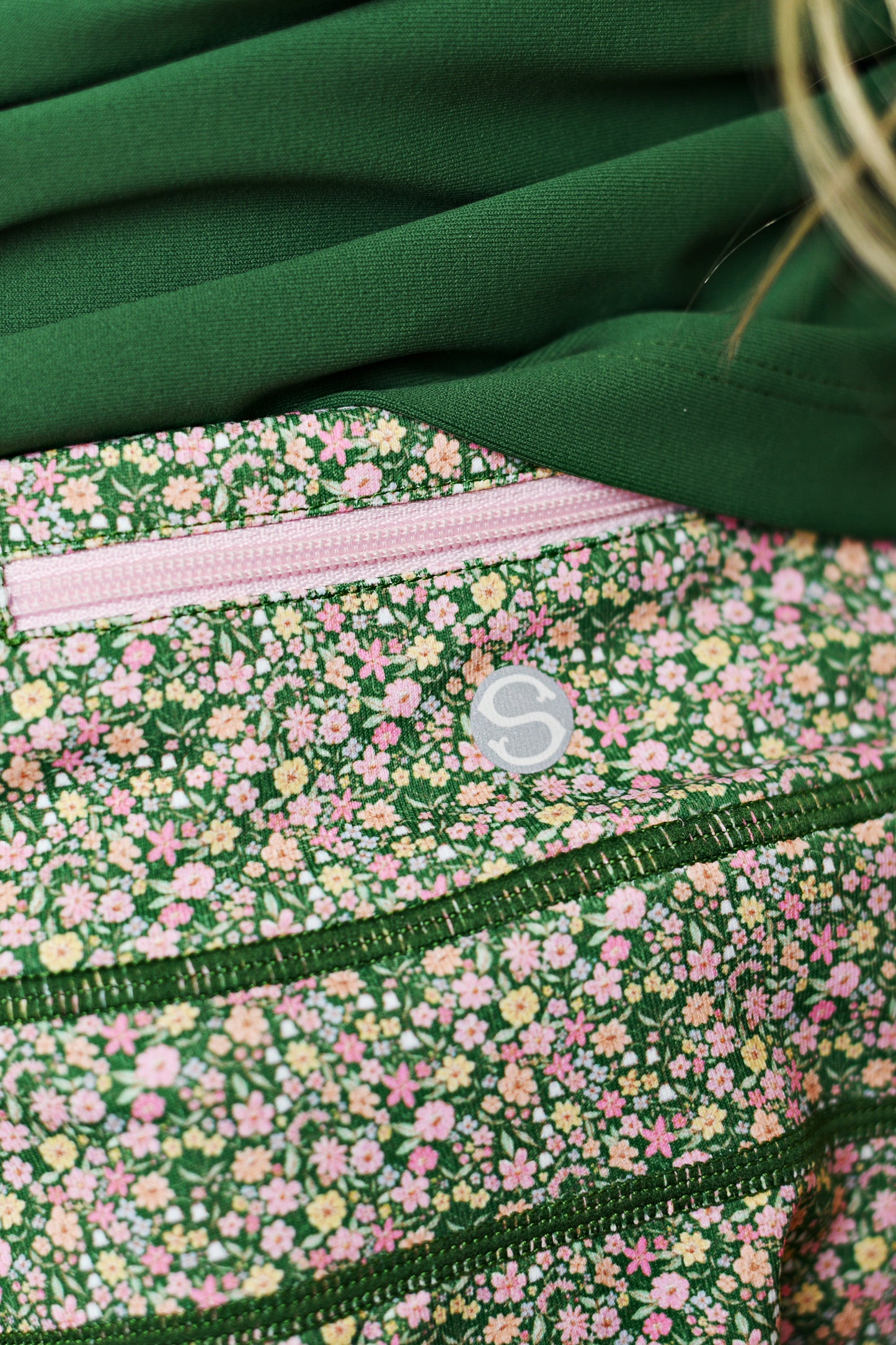 Olive Ditsy Floral Tennis Skirt
