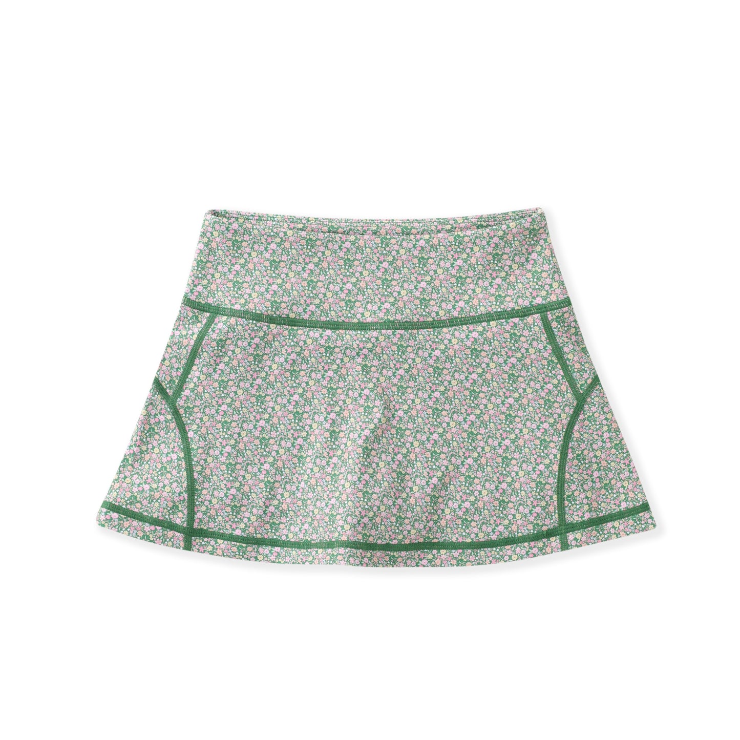 Olive Ditsy Floral Tennis Skirt
