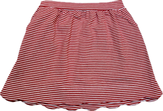 Red & White Stripe Skort
