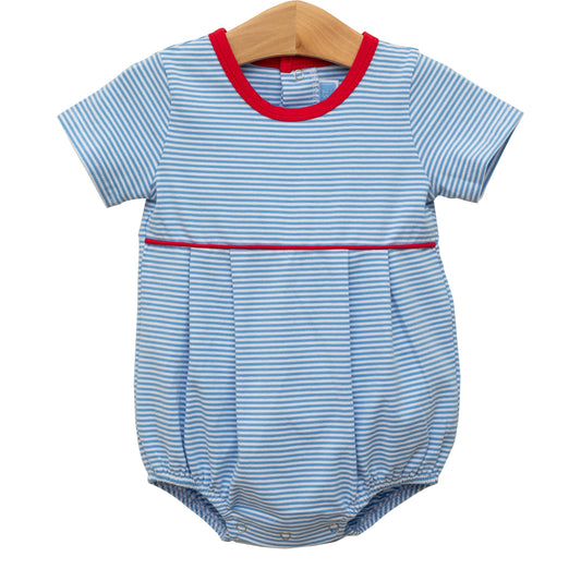 Red & Cornflower Stripe Bentley Bubble