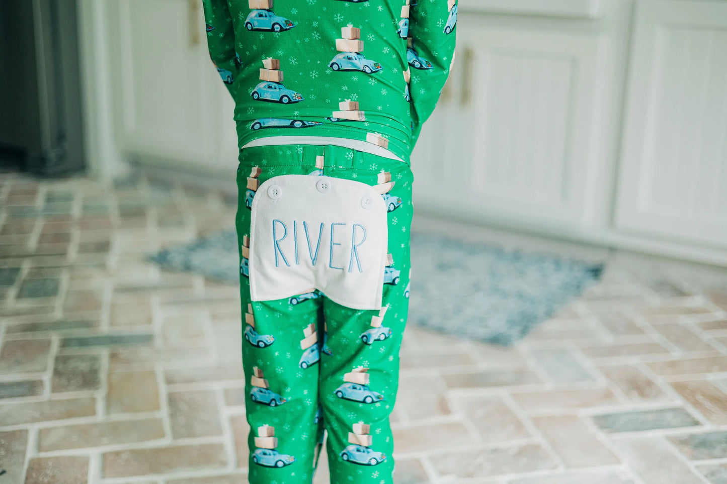 Blue Car Buttflap PJs