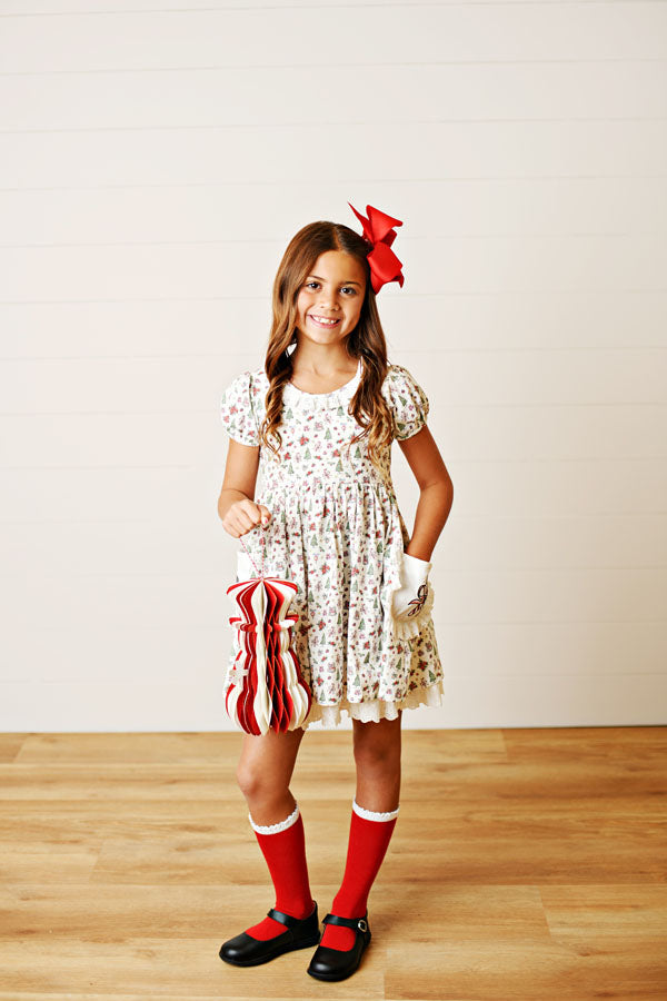 Tree Eyelet Pocket Dress