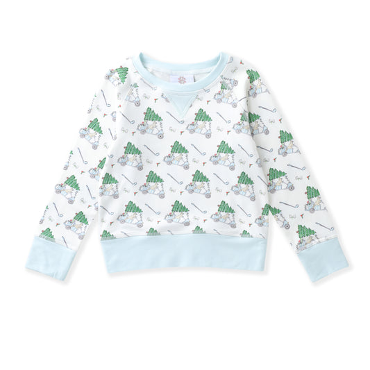 Blue Paw-Tee Christmas Pullover