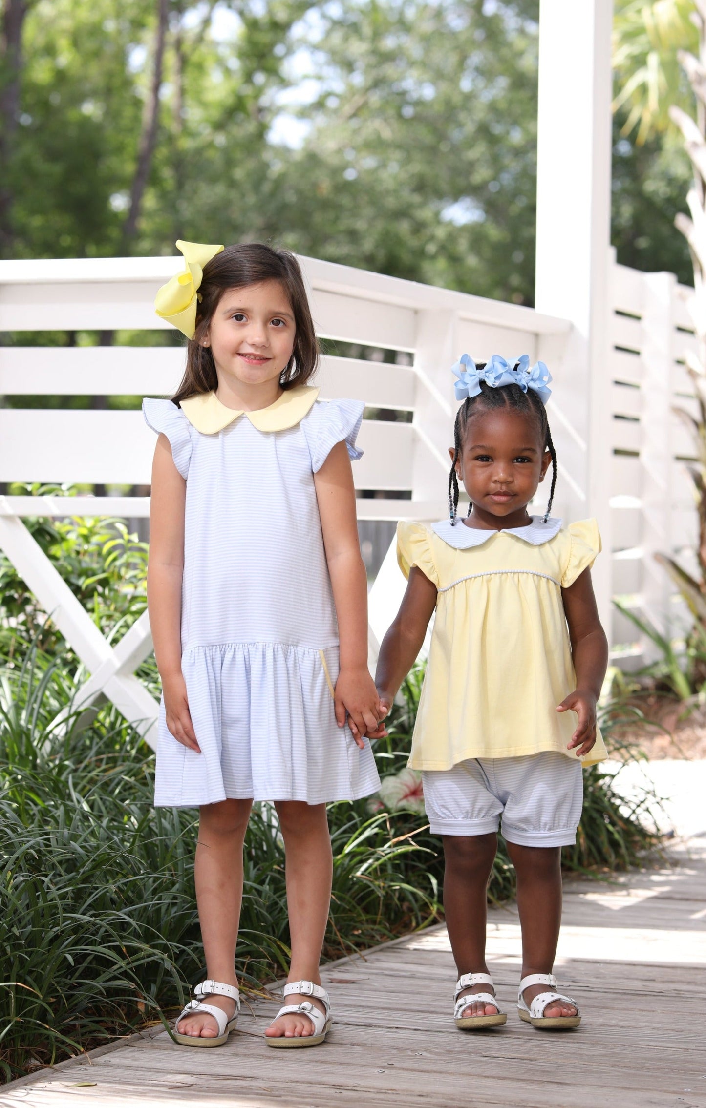 Genevieve Blue Stripe Bloomer Set