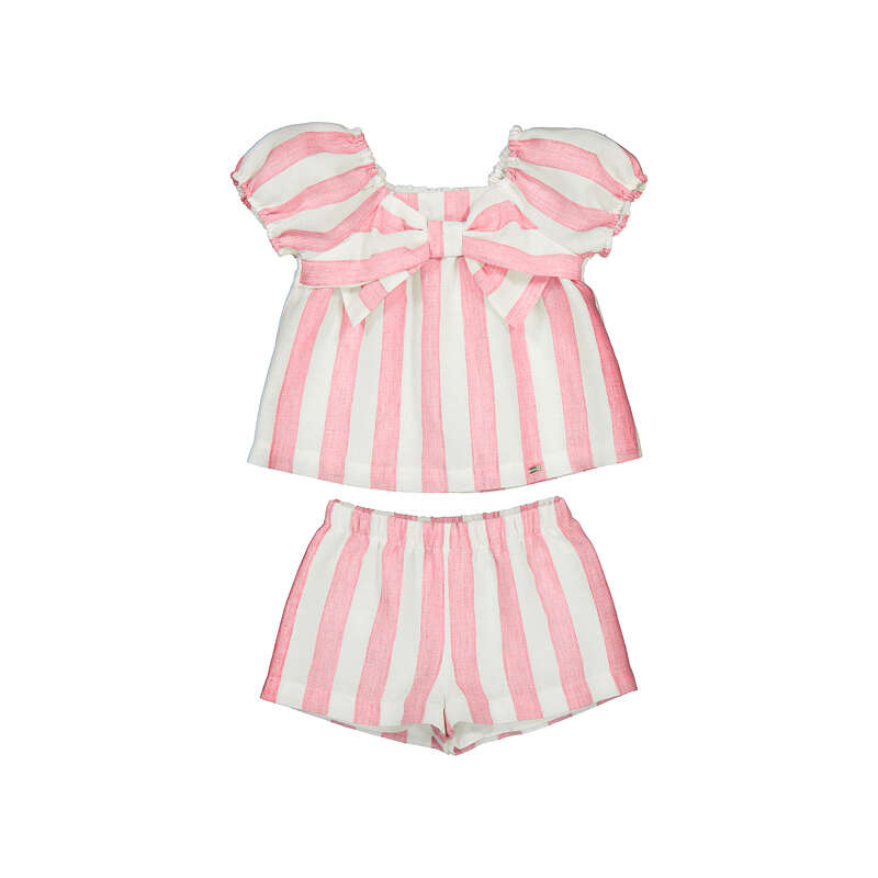 Pink Stripe Short Set