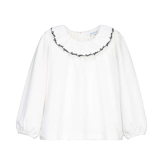 LOVE Ruffle Collar Blouse