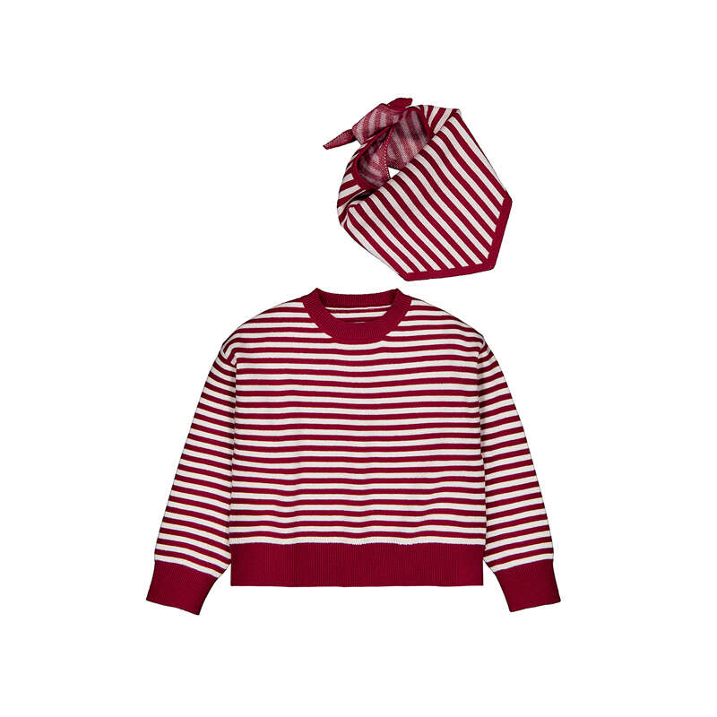 Red Stripe Sweater/Scarf