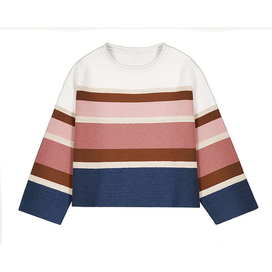 Blue Pink Stripe Sweater