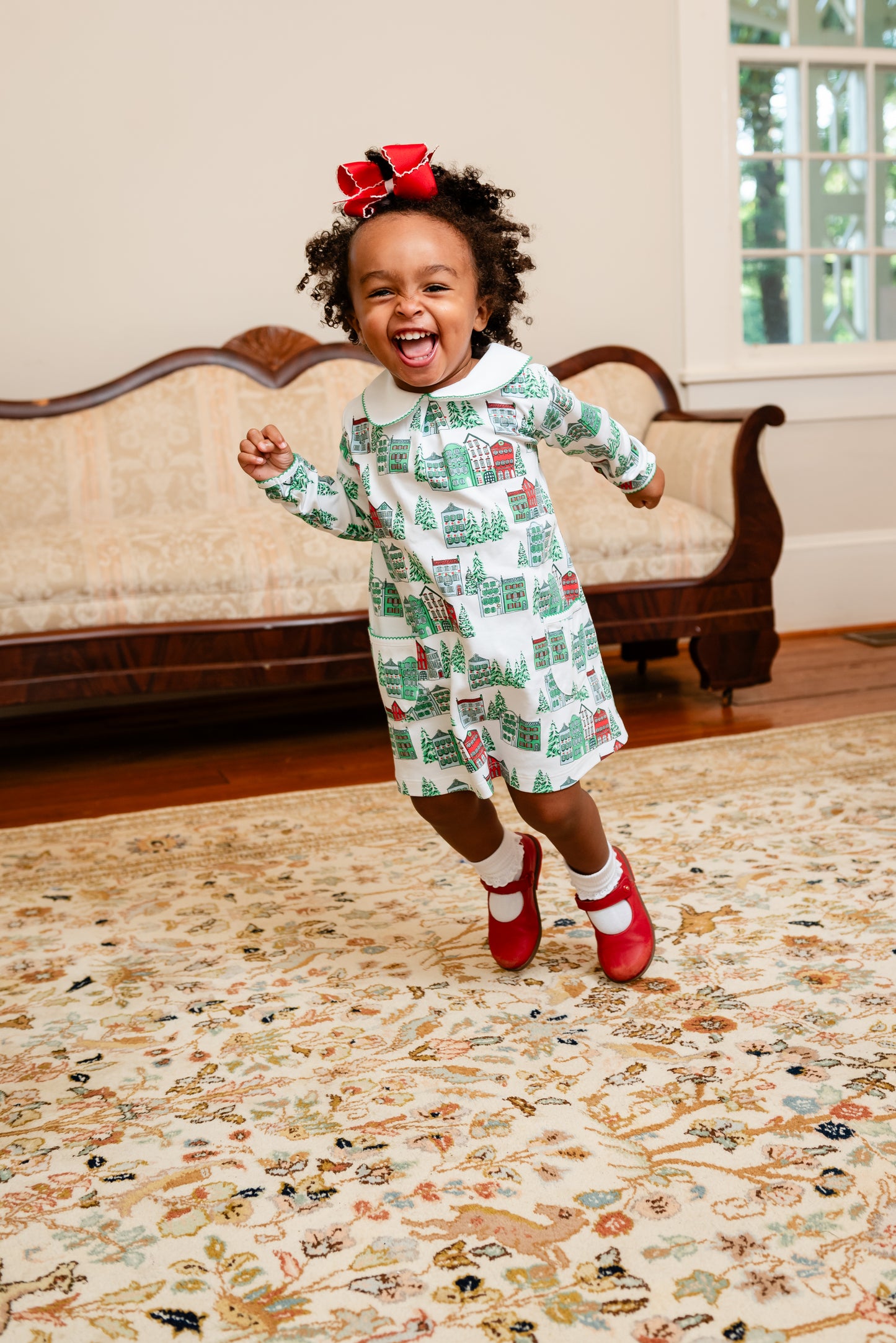 Christmas House Twirl Dress